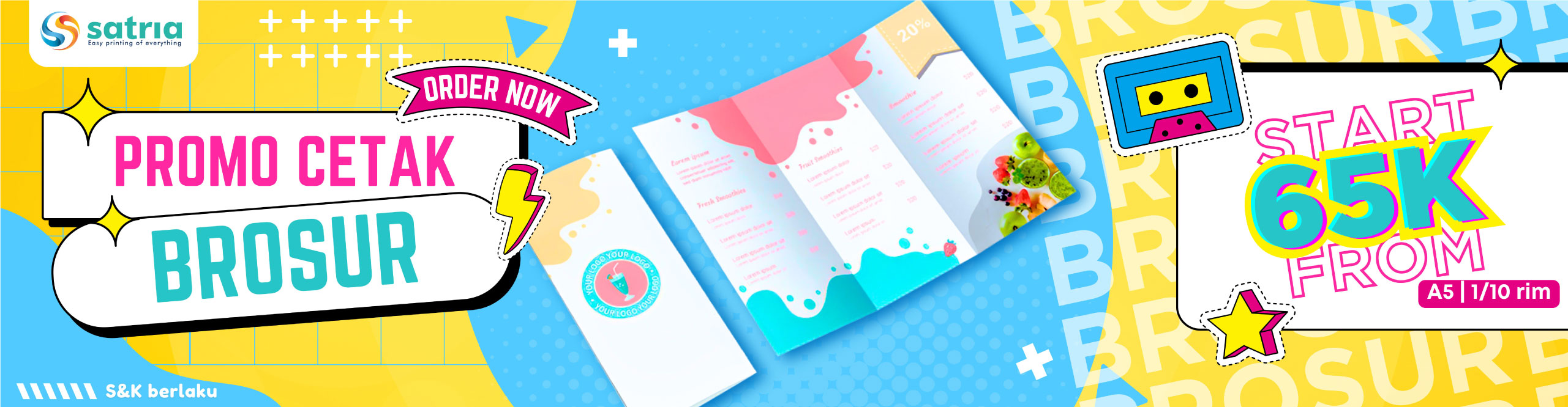 Banner cetak brosur